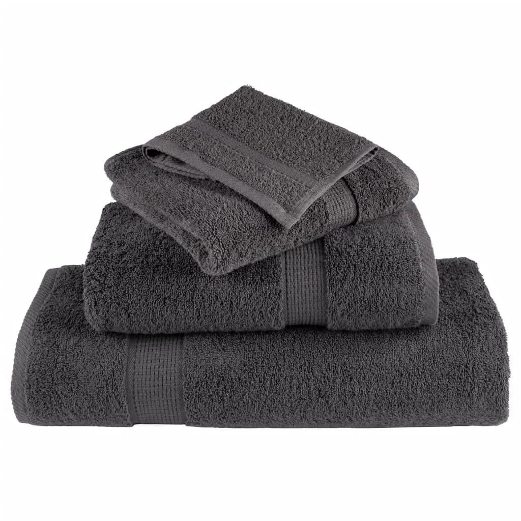 Premium Washcloths 2pcs Anthracite 30x30cm 600gsm 100% Cotton