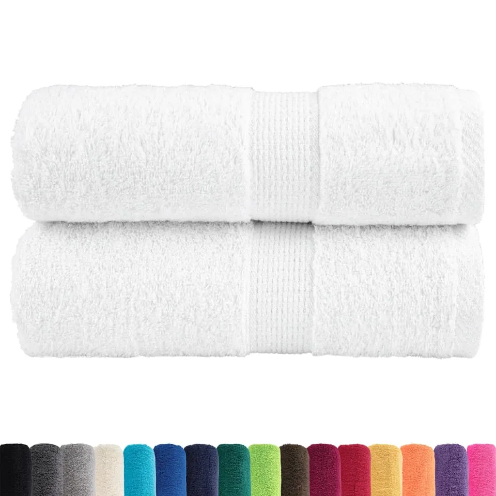 Premium Washcloths 2pcs White 30x30cm 600gsm 100% Cotton