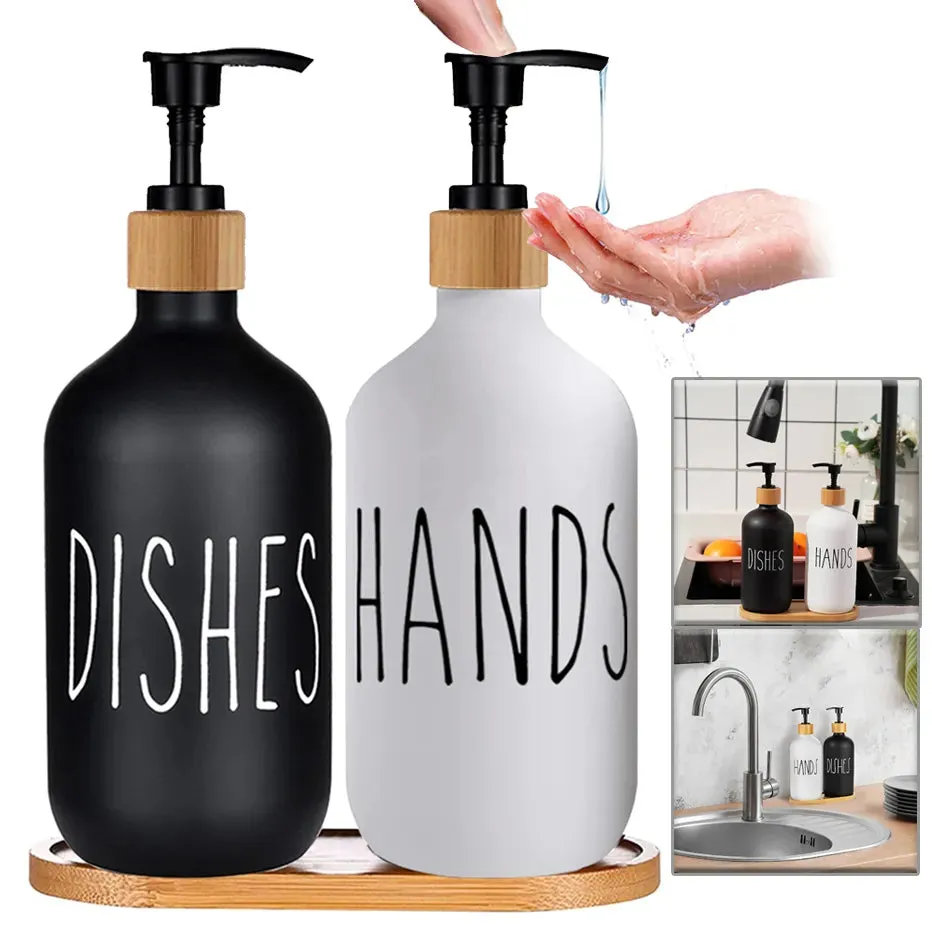 Refillable Dish and Hand Soap Dispensers