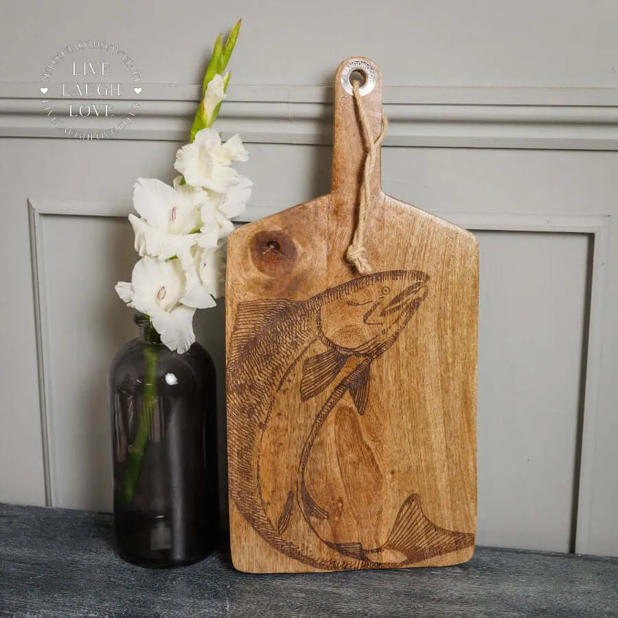 Rustic Wooden Chopping Boards with Engraved Nautical Designs