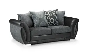 Shannon Sofa - Black/Grey 3 Seater - 193 CM