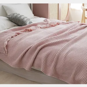 Soft 100% Cotton Knitted Blanket