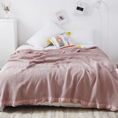 Soft 100% Cotton Knitted Blanket