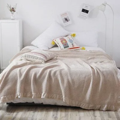 Soft 100% Cotton Knitted Blanket