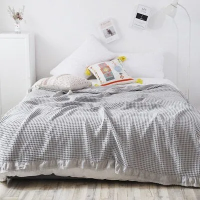 Soft 100% Cotton Knitted Blanket