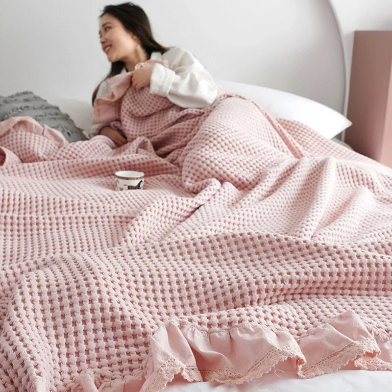 Soft 100% Cotton Knitted Blanket