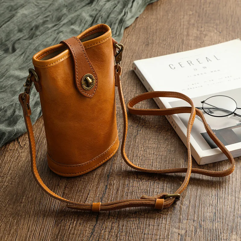 Soft Vege Tanned Leather Mobile Phone Cases