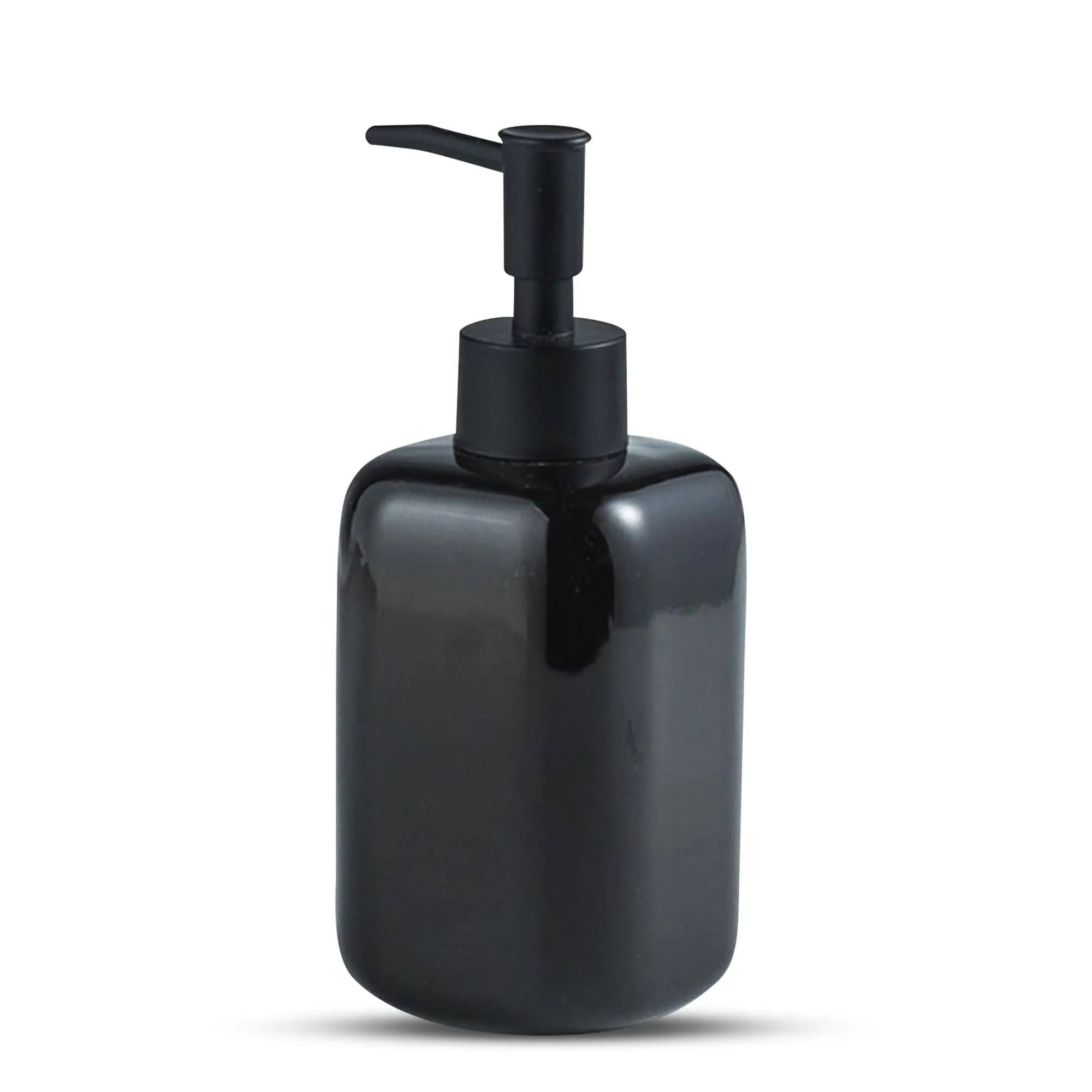 The Better Home 300ML Ceramic Soap Dispenser for Bathroom | Handwash Dispenser | Liquid Soap Dispenser for Kitchen | Bathroom Accessories | Handwash Bottle | Hand Wash Dispensers Pump | Black