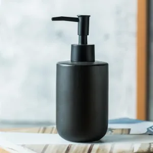 The Better Home 350ML Black Ceramic Soap Dispenser for Bathroom | Bathroom Accessories | Handwash Dispenser | Liquid Soap Dispenser for Kitchen | Handwash Bottle | Hand Wash Dispensers Pump