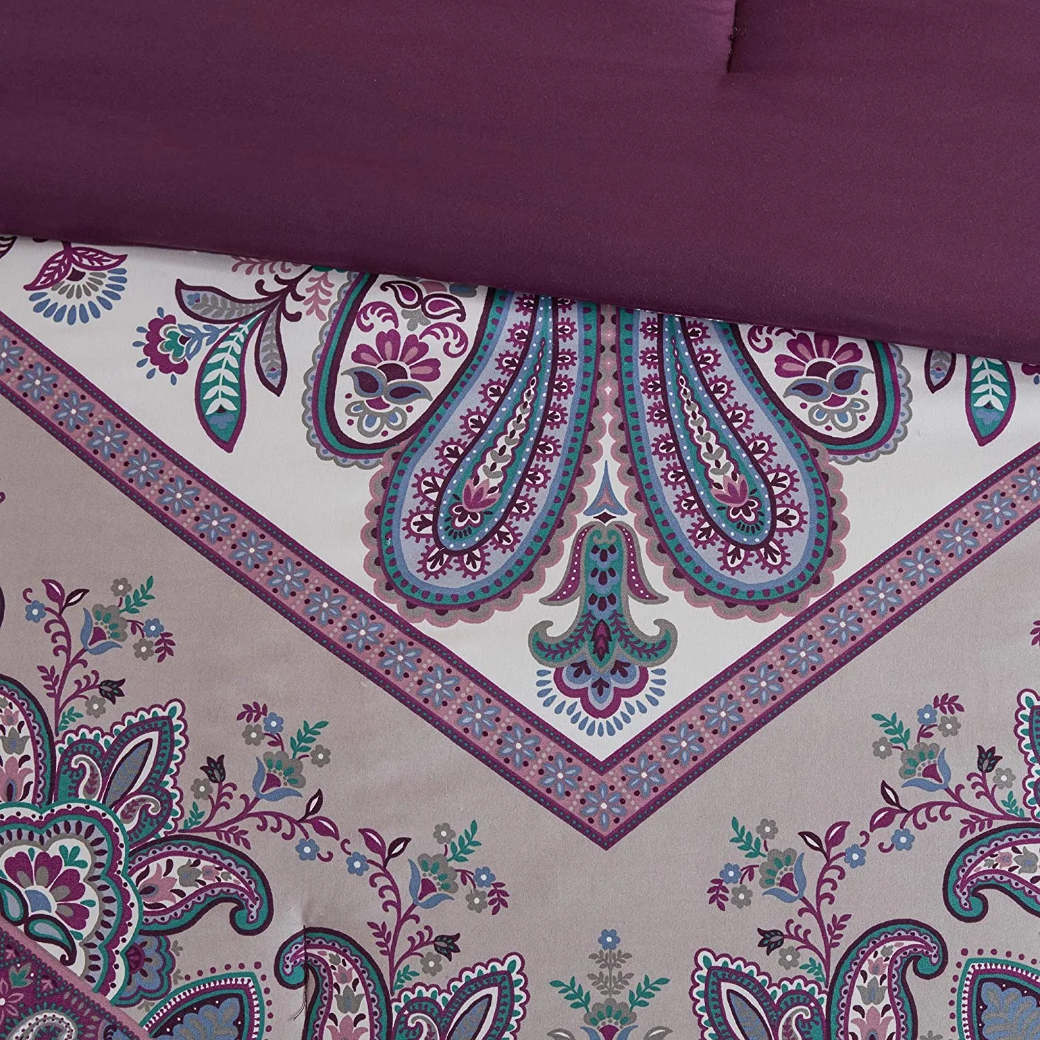 The Floral Paisley Purple Bed Set