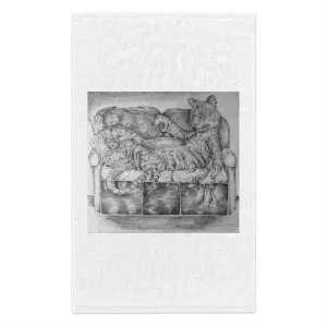 Tiger on a Couch Rally Towel, 11x18