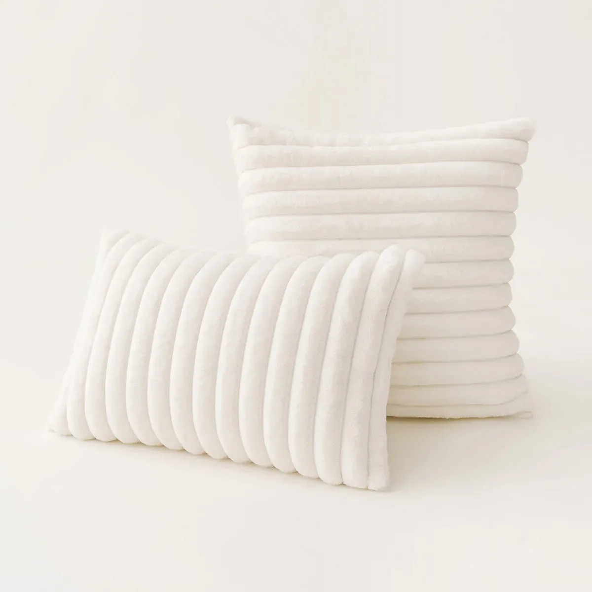 uper Soft Plush Pillow Case - Winter Throw Cushion Cover for Sofa & Bed.