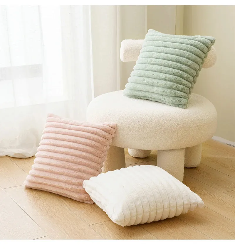 uper Soft Plush Pillow Case - Winter Throw Cushion Cover for Sofa & Bed.