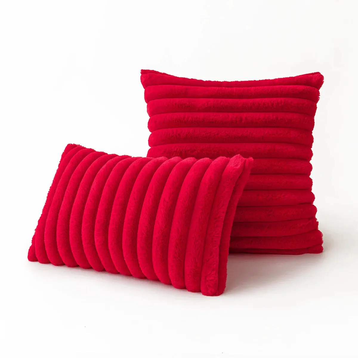 uper Soft Plush Pillow Case - Winter Throw Cushion Cover for Sofa & Bed.