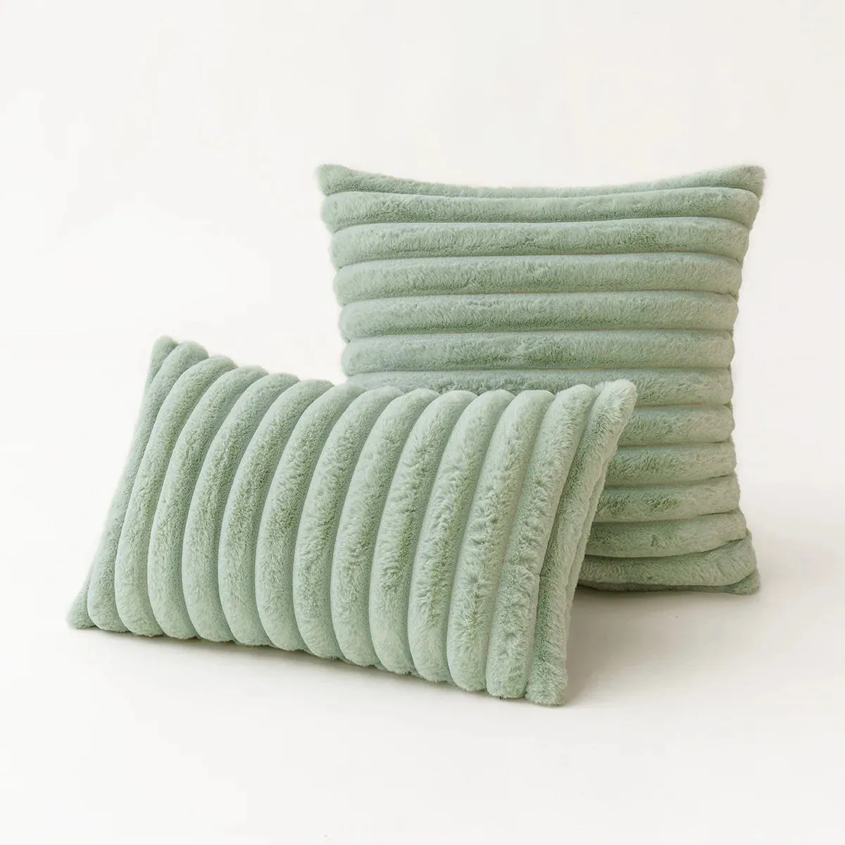 uper Soft Plush Pillow Case - Winter Throw Cushion Cover for Sofa & Bed.