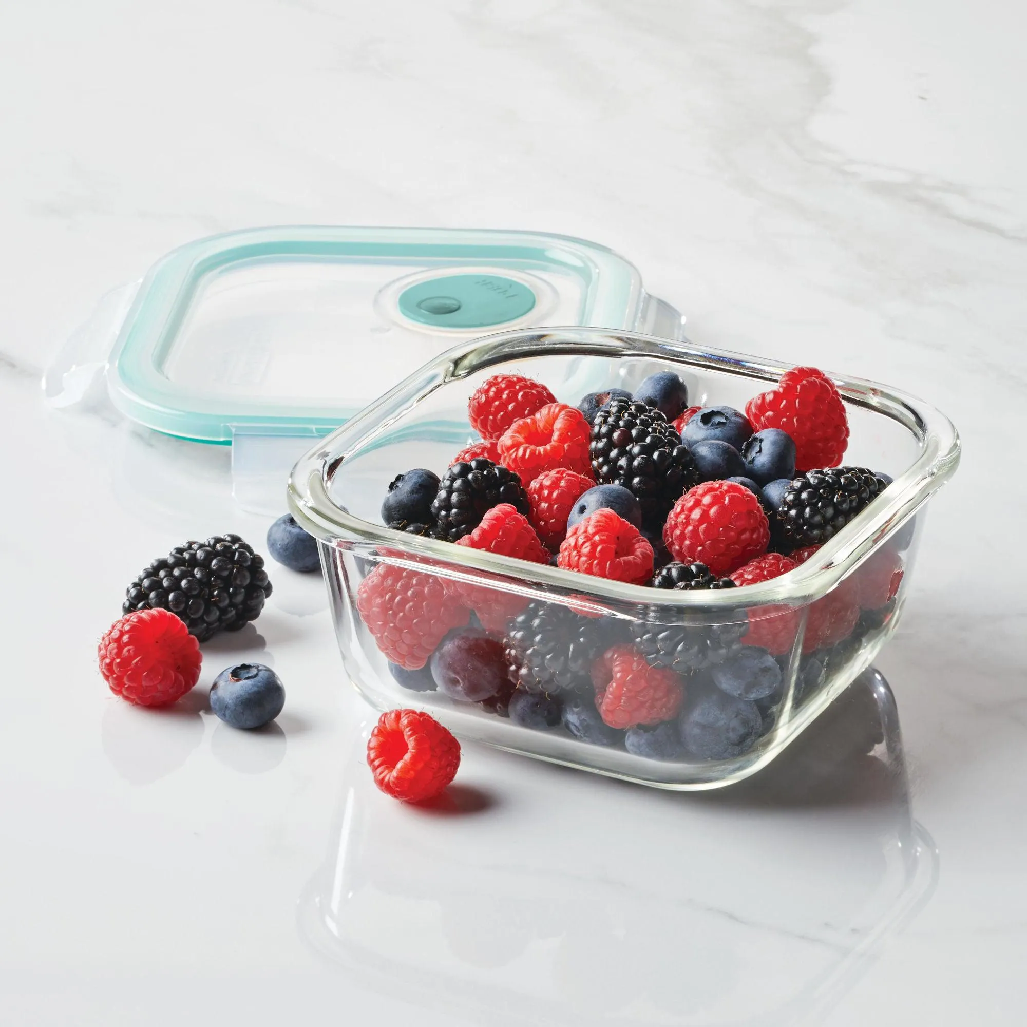 Vent Lid Glass 4-Piece 17-Oz. Food Storage Container Set