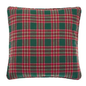 Walton & Co 43cm Green Festive Tartan Cushion