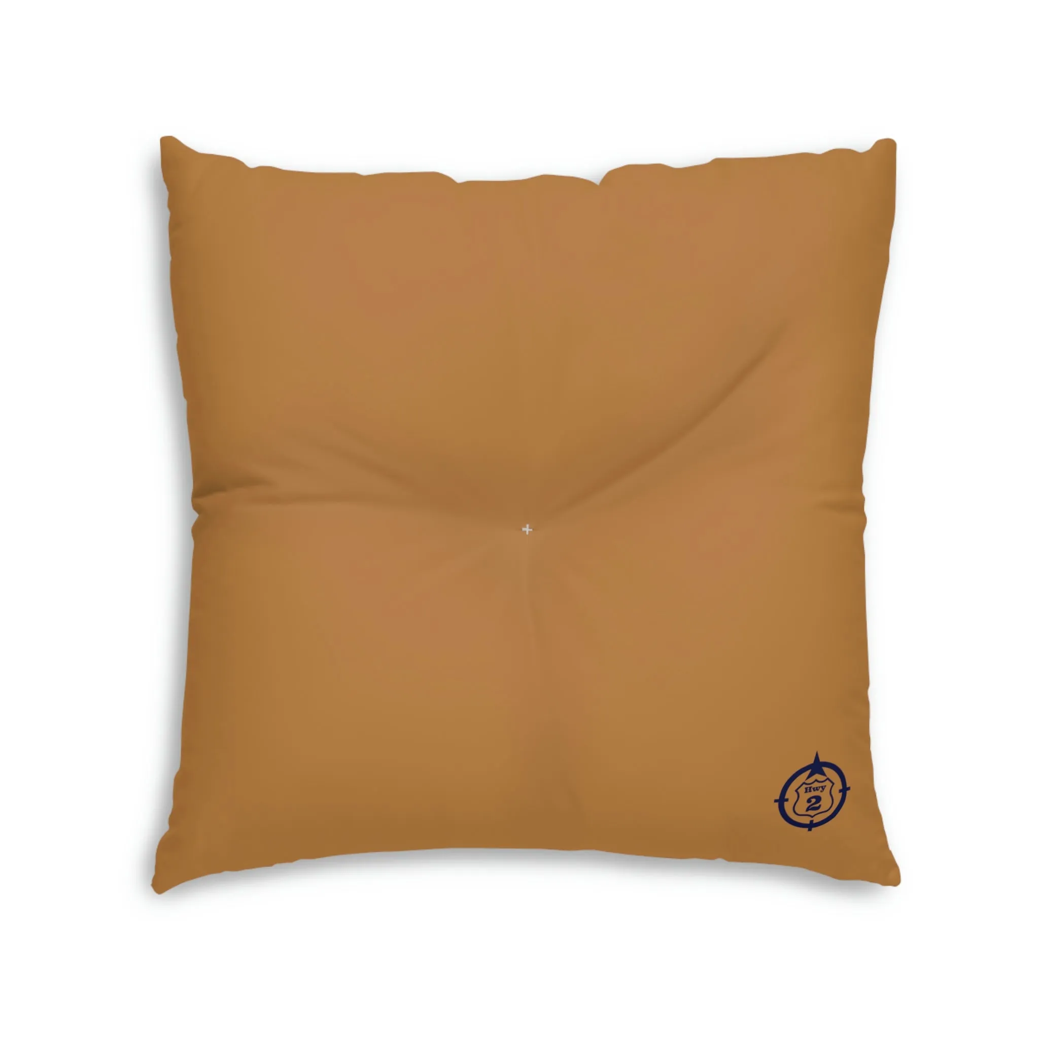 What Happens At The Lake - BROWN - Tufted Floor Pillow, Square