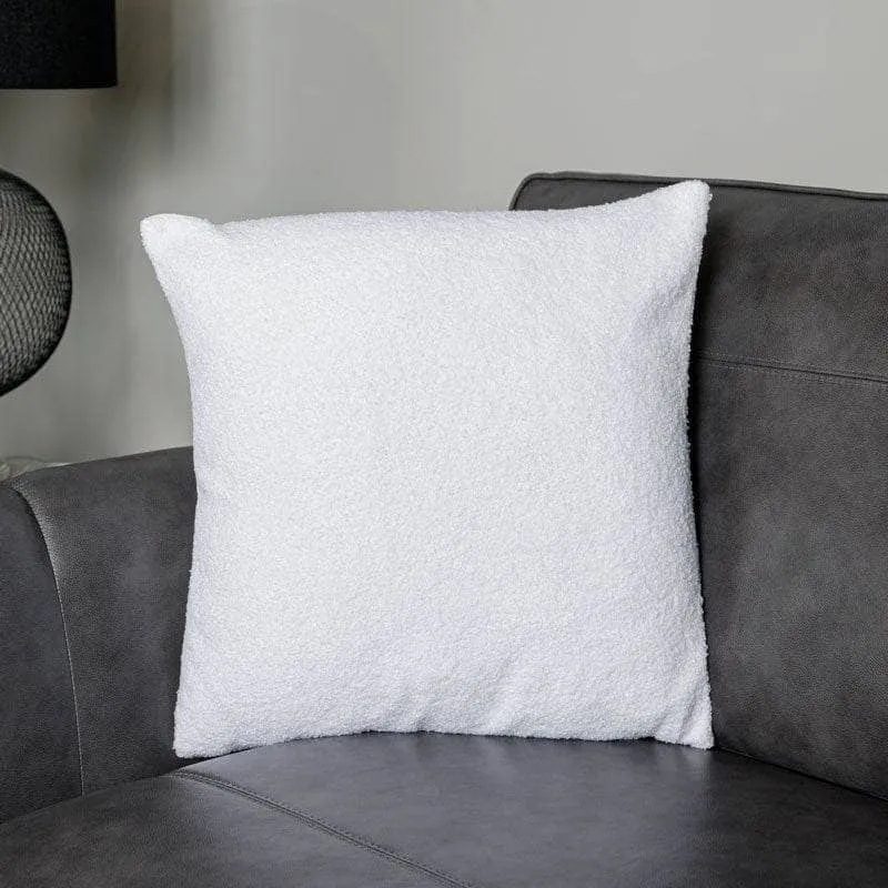 White Boucle Cushion - 50 x 50cm