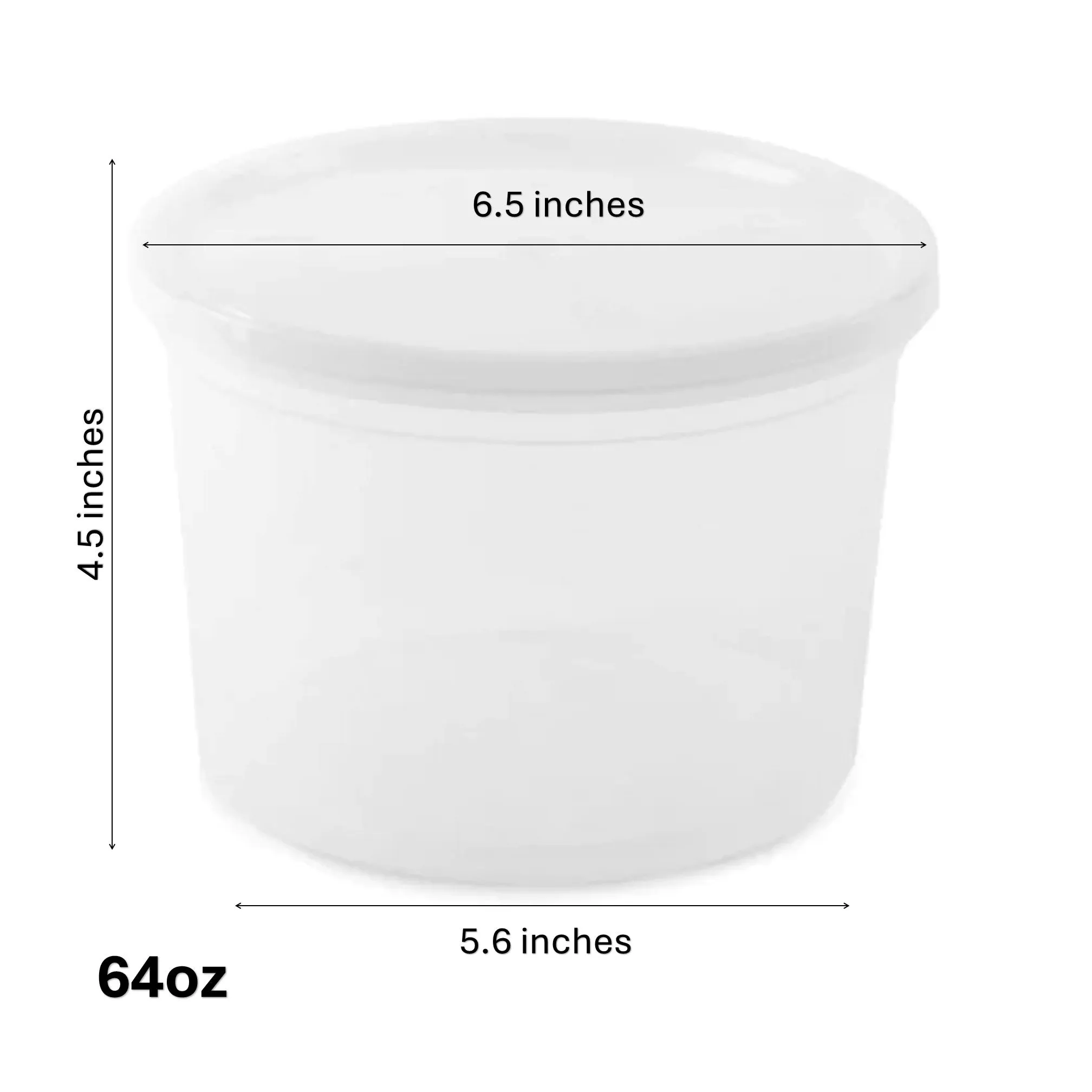 *WHOLESALE* 64oz. Heavy Duty Deli Containers with Lids | 200ct/case